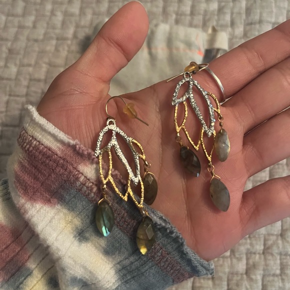 Alexis Bittar Stone & Crystal Elements Phoenix Drop Earrings - Picture 2 of 3